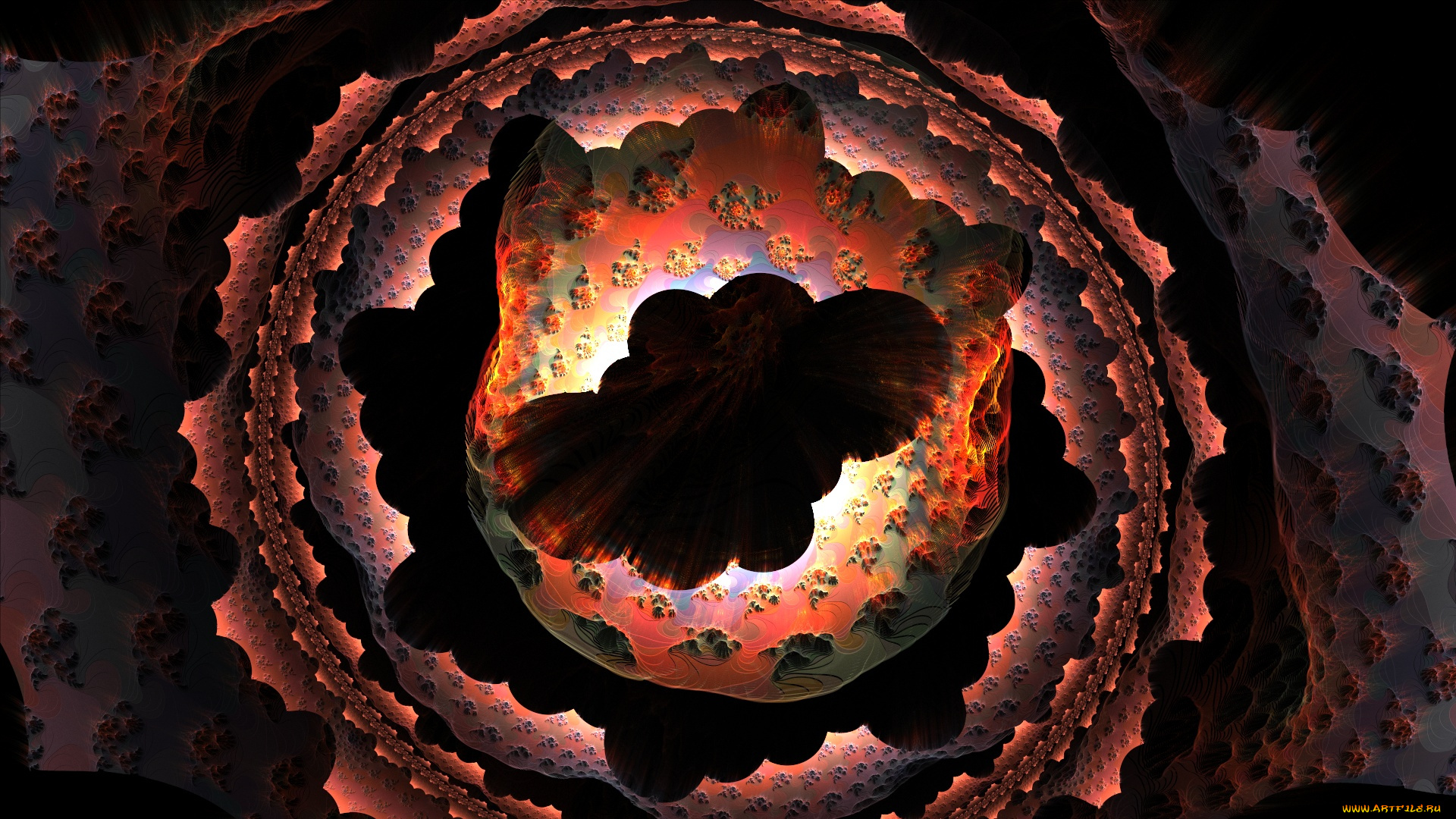 3д, графика, fractal, фракталы, изгибы, фон, узор, линии