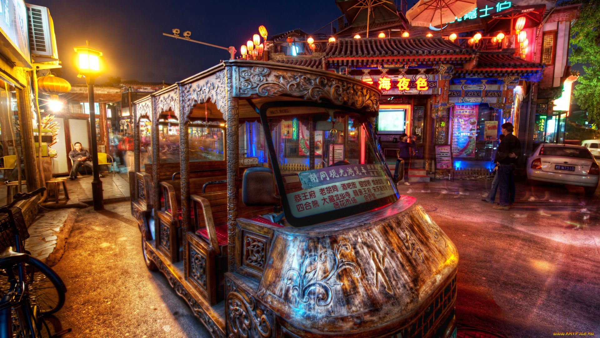 города, пекин, китай, такси