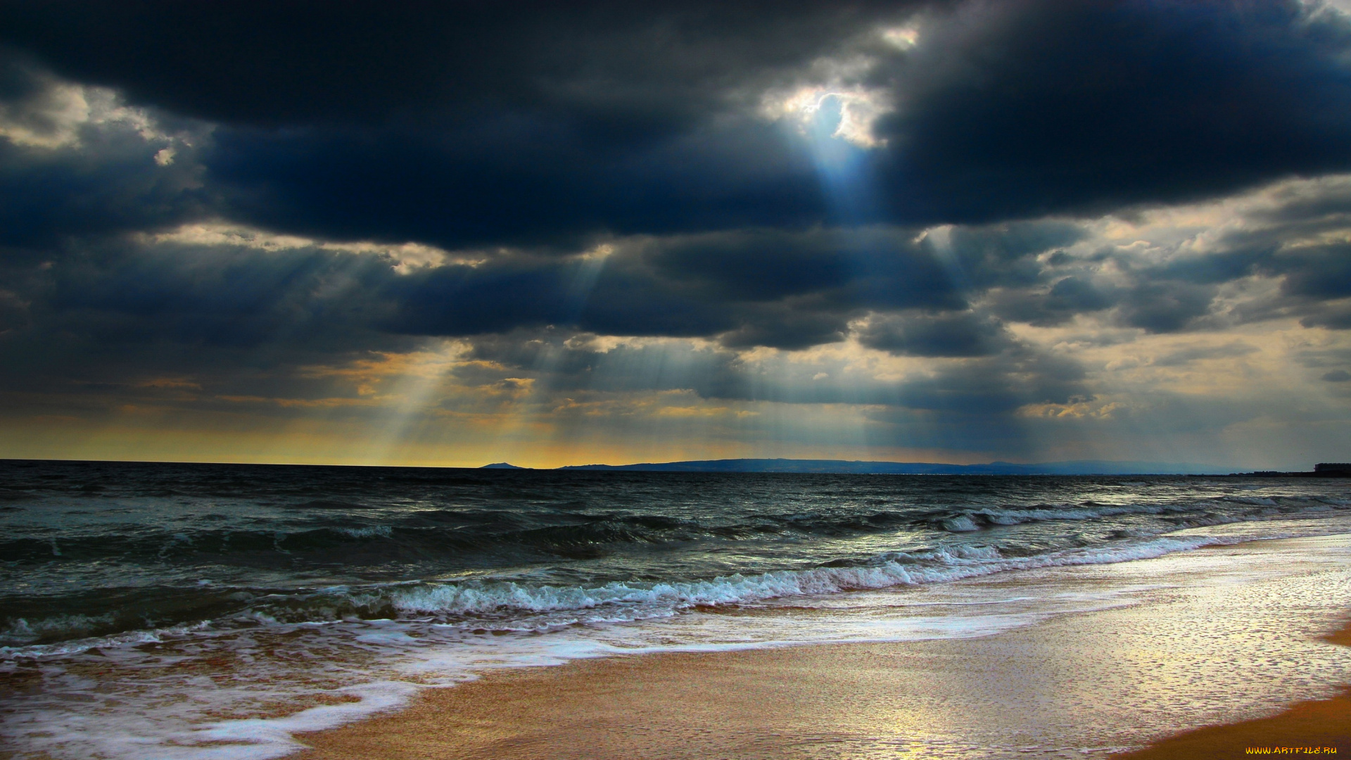 природа, моря, океаны, вечер