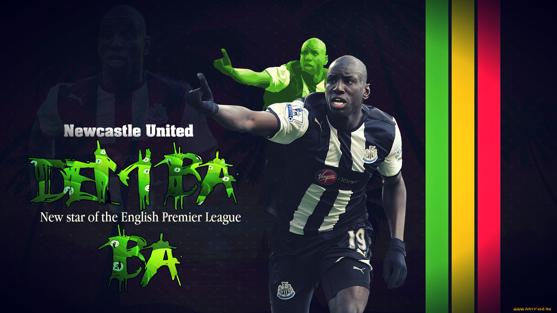 спорт, футбол, demba, ba, демба, ба, ньюкасл, футболист
