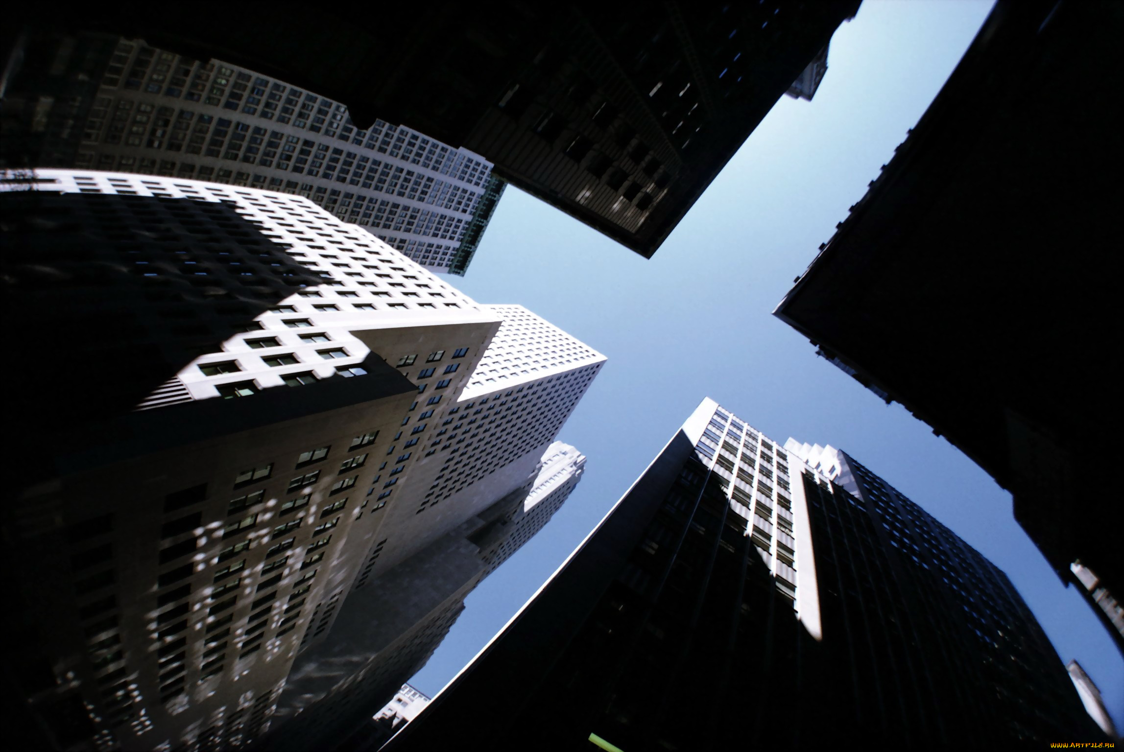 каменный, лес, города, здания, дома, небо, город, небоскребы