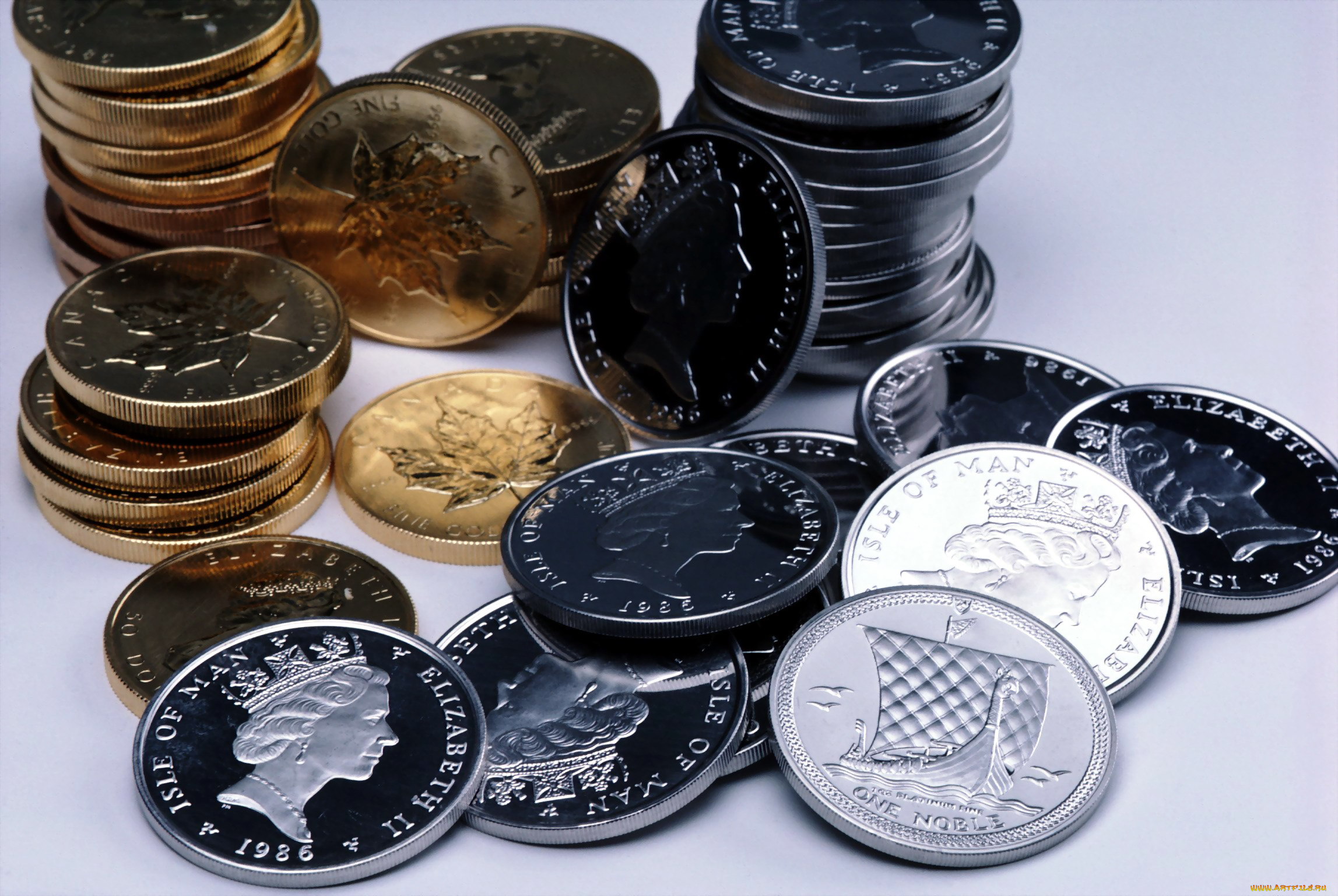 разное, золото, купюры, монеты, деньги