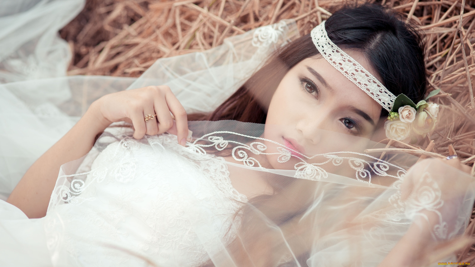 девушки, -unsort, , азиатки, сено, азиатка, невеста