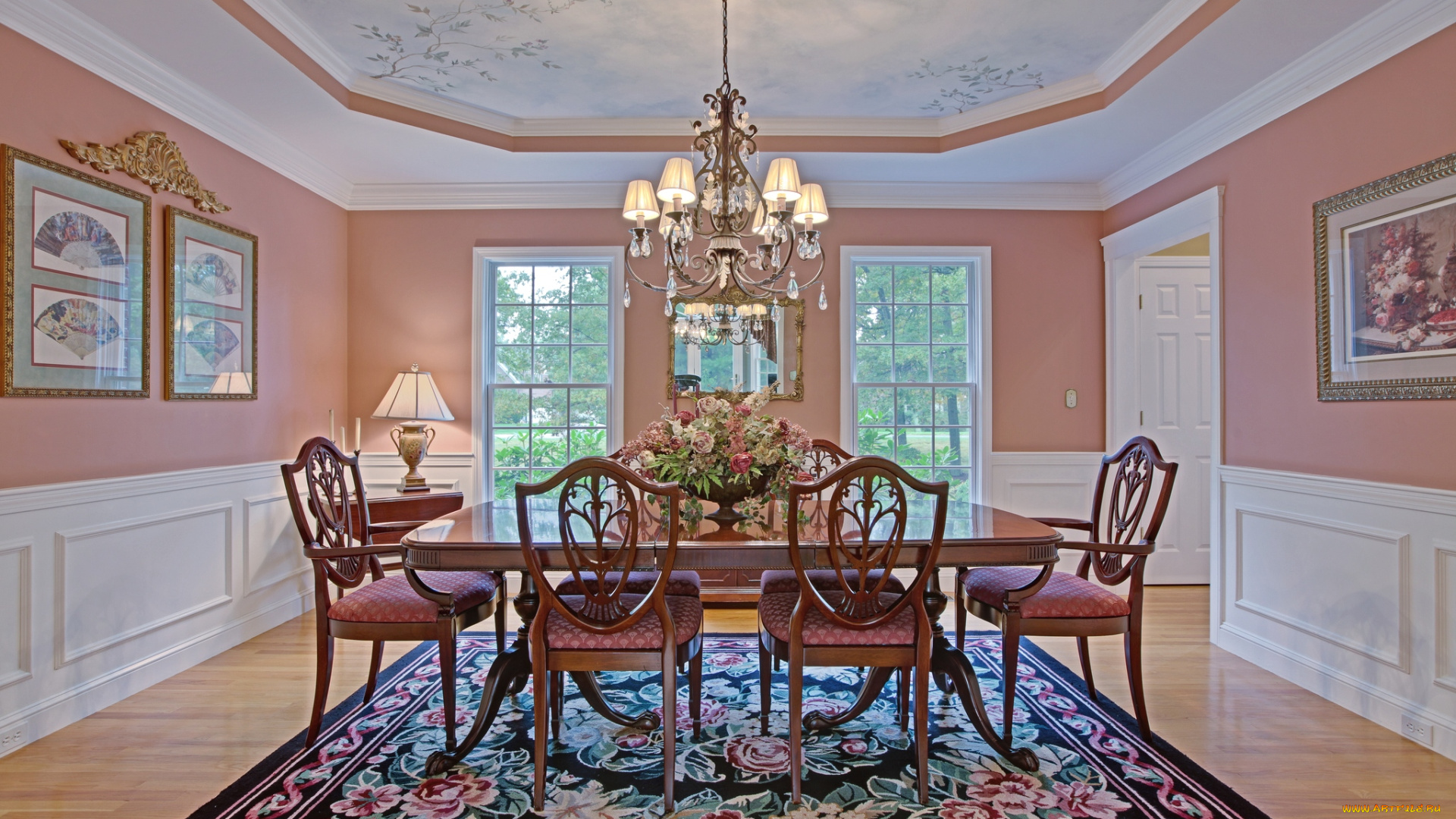 интерьер, столовая, стулья, стол