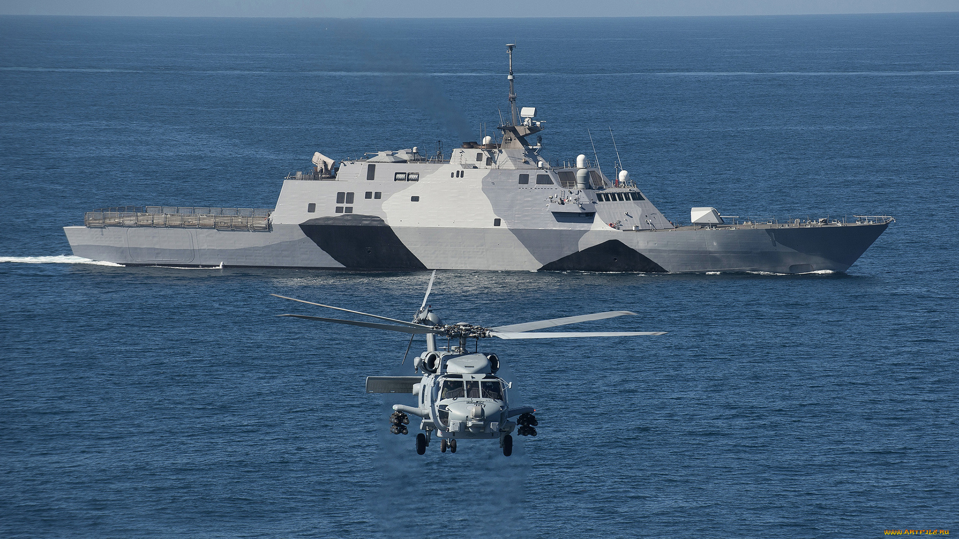 корабли, авианосцы, , вертолётоносцы, волны