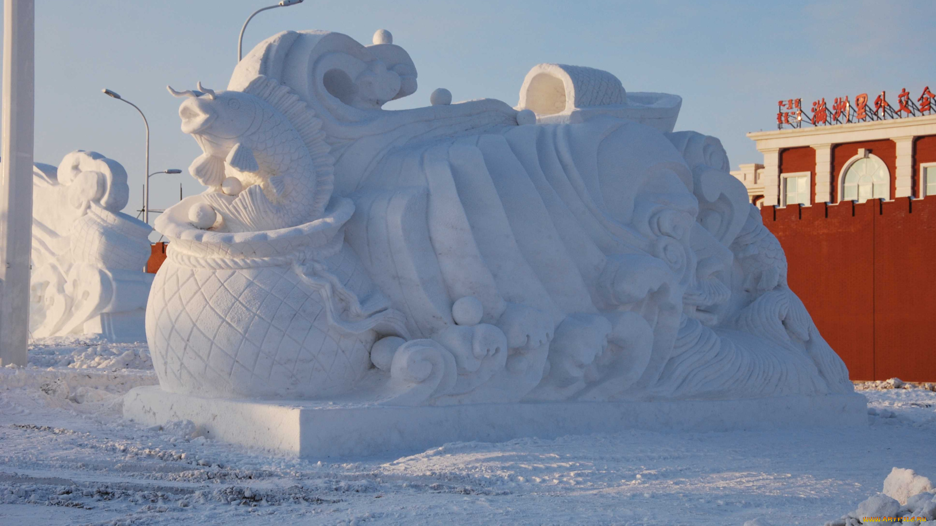 разное, фигуры, из, песка, , льда, и, снега, фигуры, снег