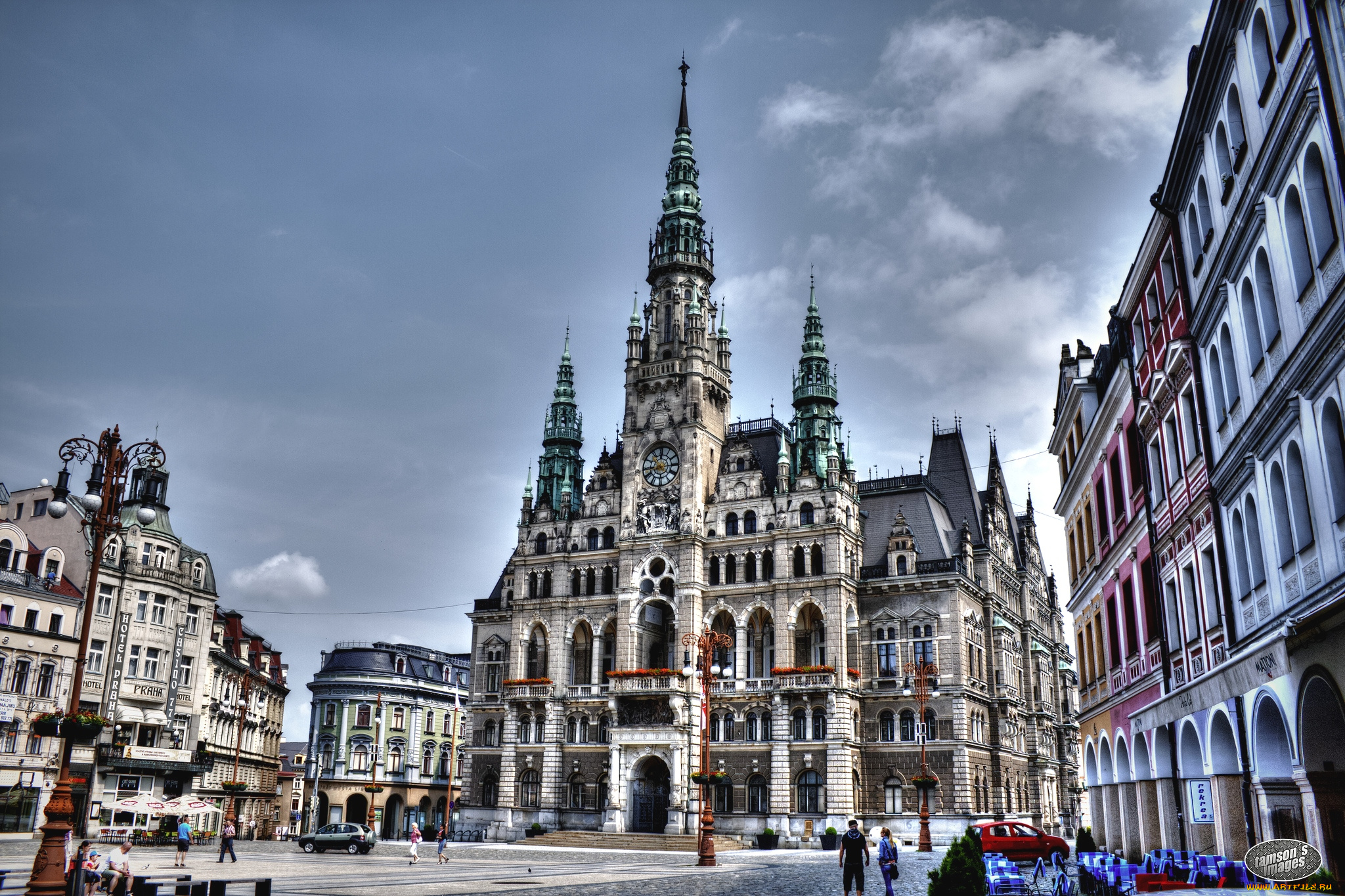 либерец, , Чехия, города, -, улицы, , площади, , набережные, площадь, ратуша