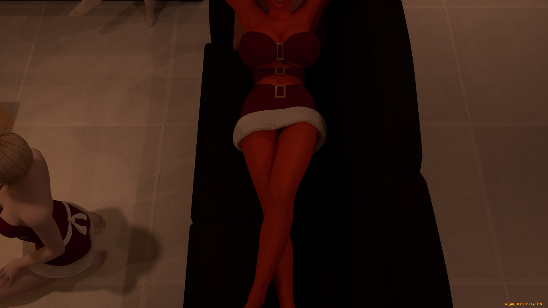 3д, графика, люди, , people, лежит, фон, взгляд, девушка