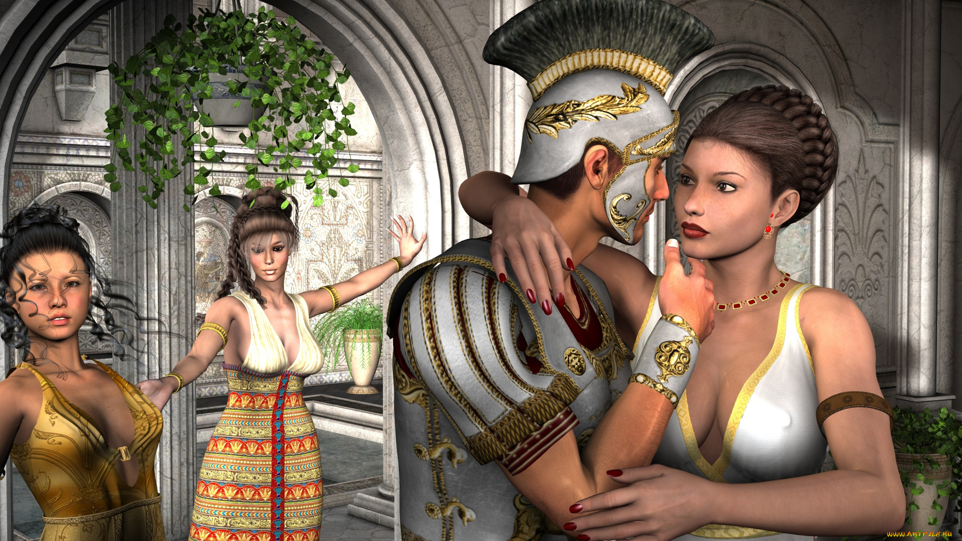 3д, графика, люди, , people, мужчина, девушки, фон