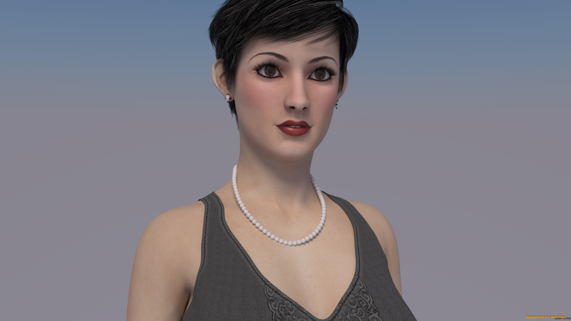 3д, графика, портрет, , portraits, взгляд, девушка, фон