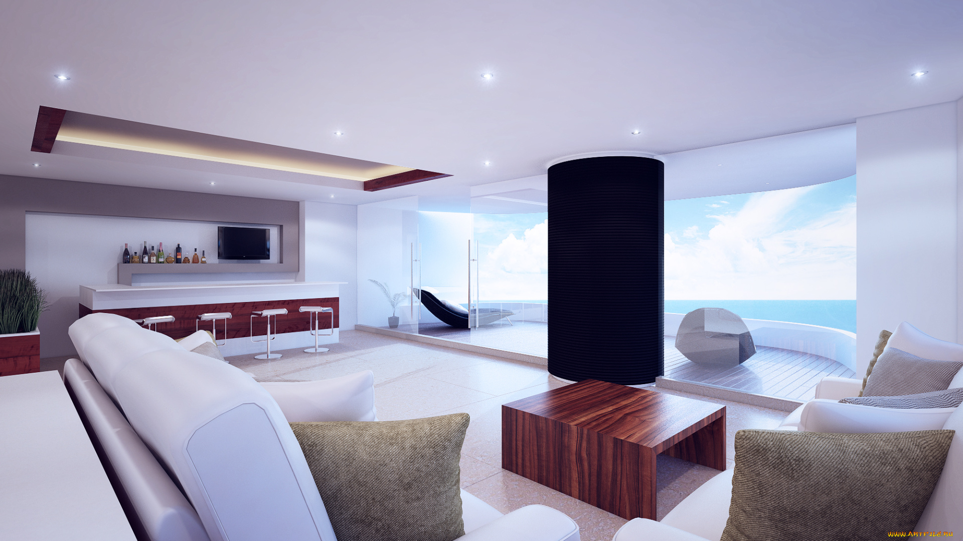 3д, графика, реализм, , realism, стиль, дизайн, дом, вилла, комната, гостиная