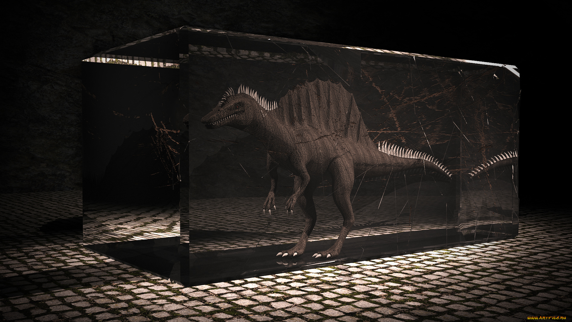 3д, графика, животные, , animals, динозавр