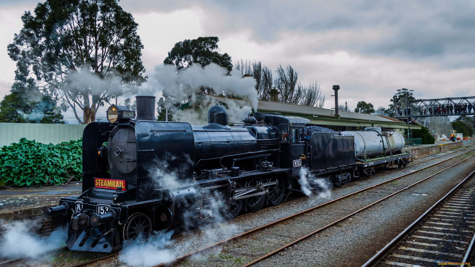 техника, паровозы, дорога, паровоз, железная