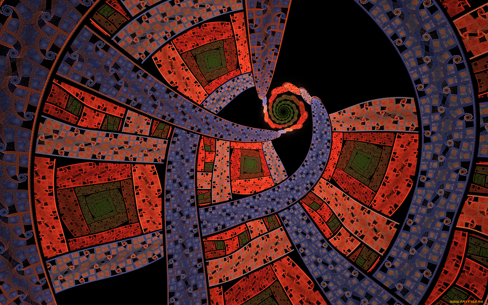 3д, графика, фракталы, , fractal, узор, фон, цвета