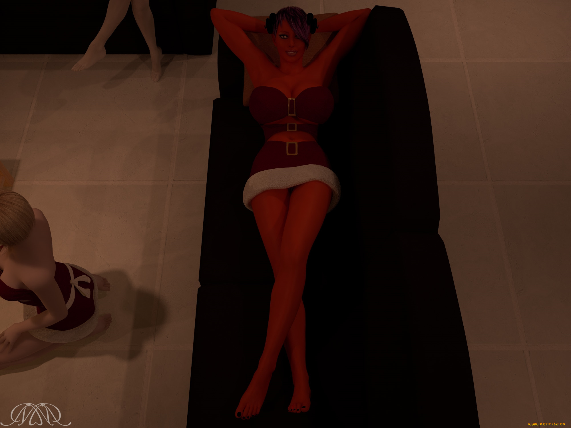 3д, графика, люди, , people, лежит, фон, взгляд, девушка