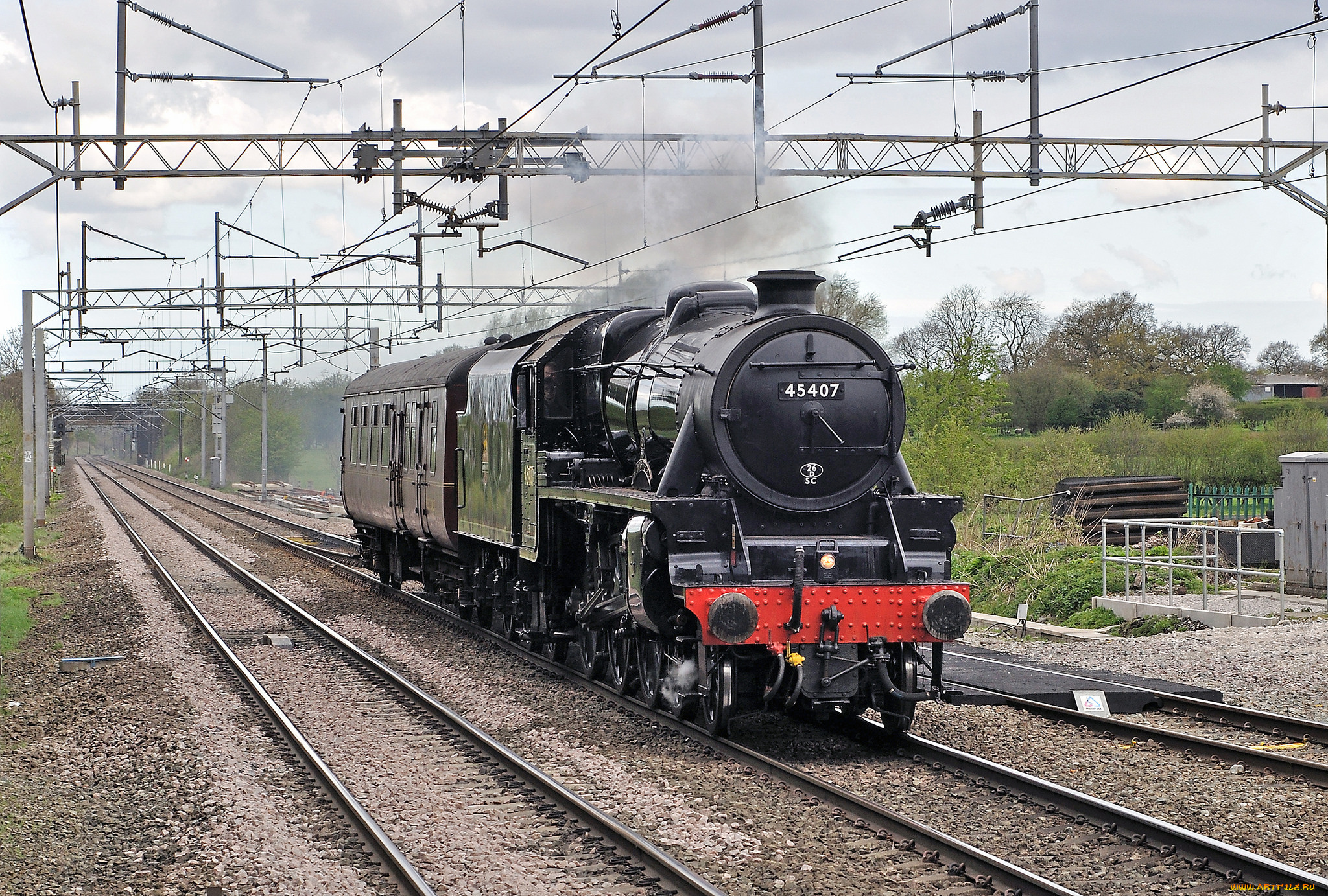 техника, паровозы, паровоз, дорога, железная