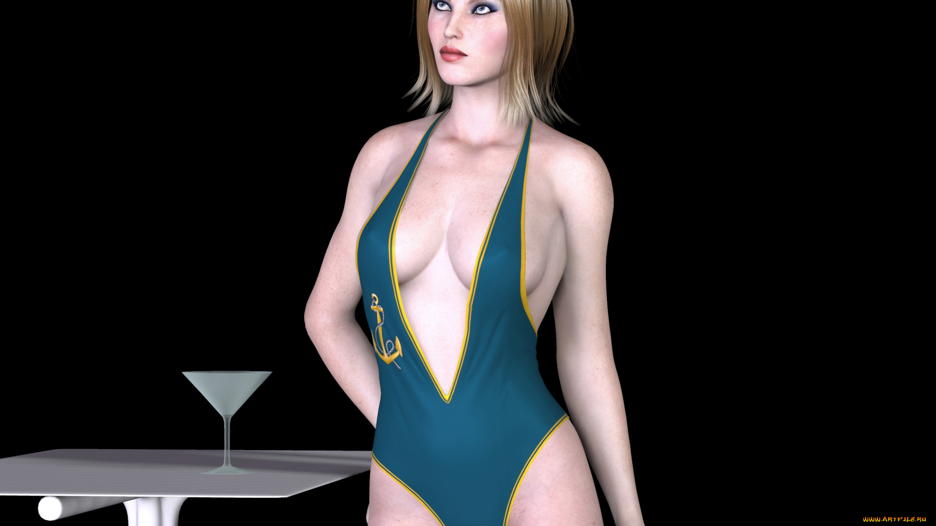 3д, графика, люди, , people, девушка, фон, взгляд