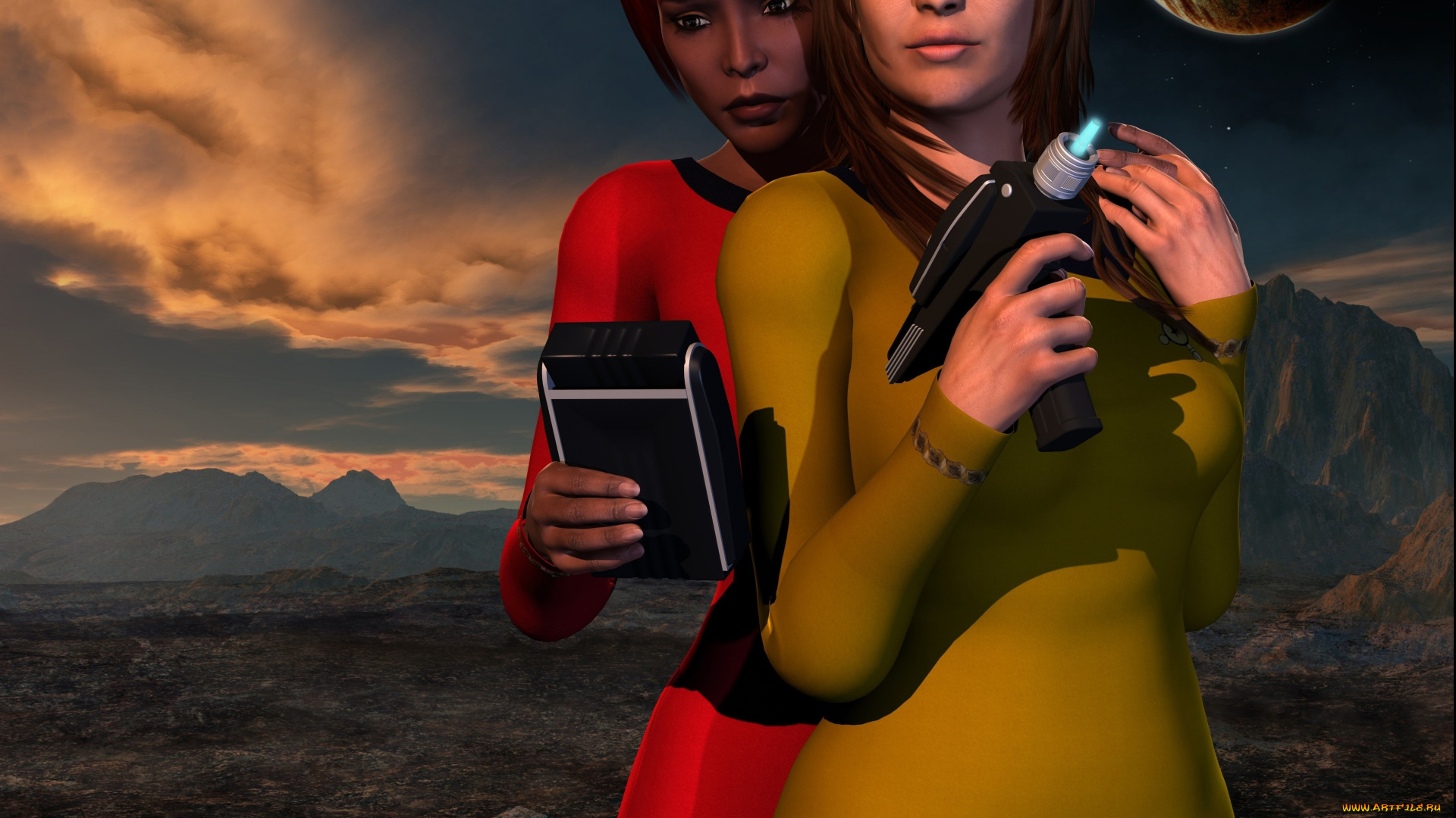 3д, графика, люди, , people, фон, девушки, взгляд