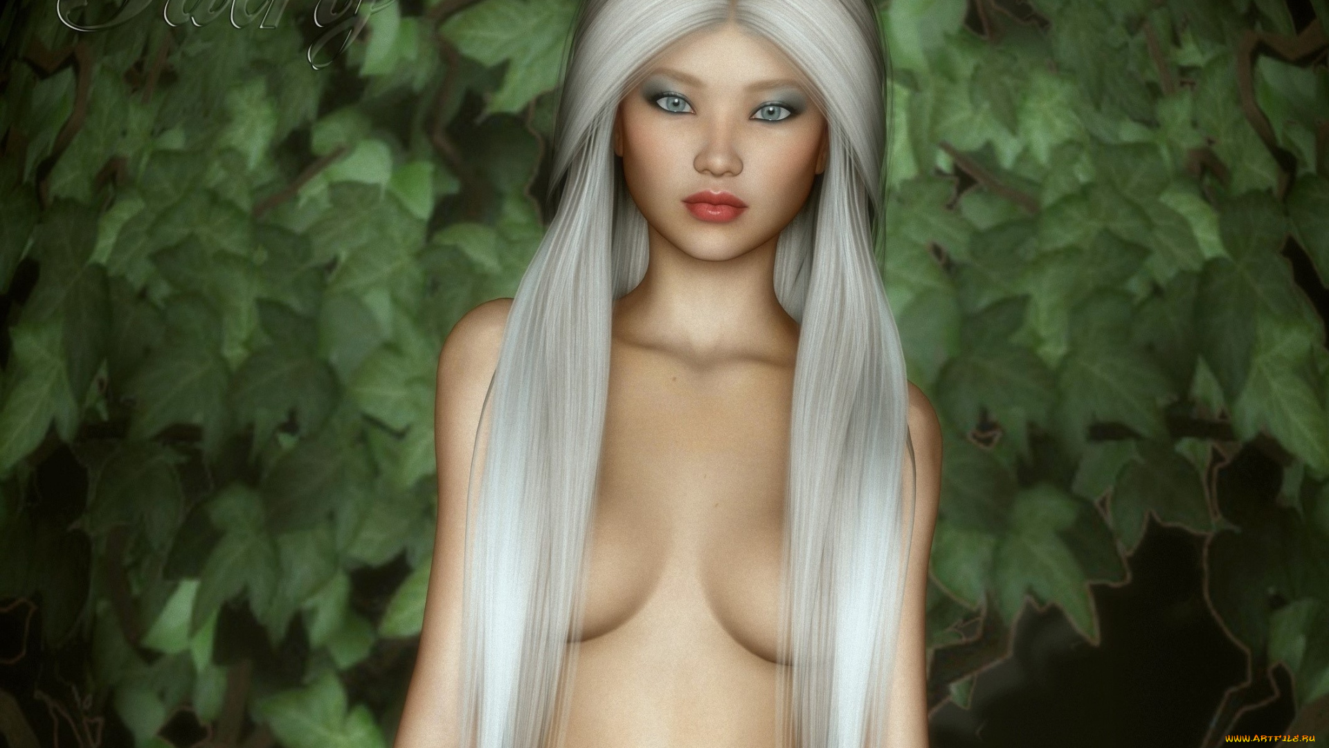 3д, графика, люди, , people, волосы, фон, взгляд, девушка