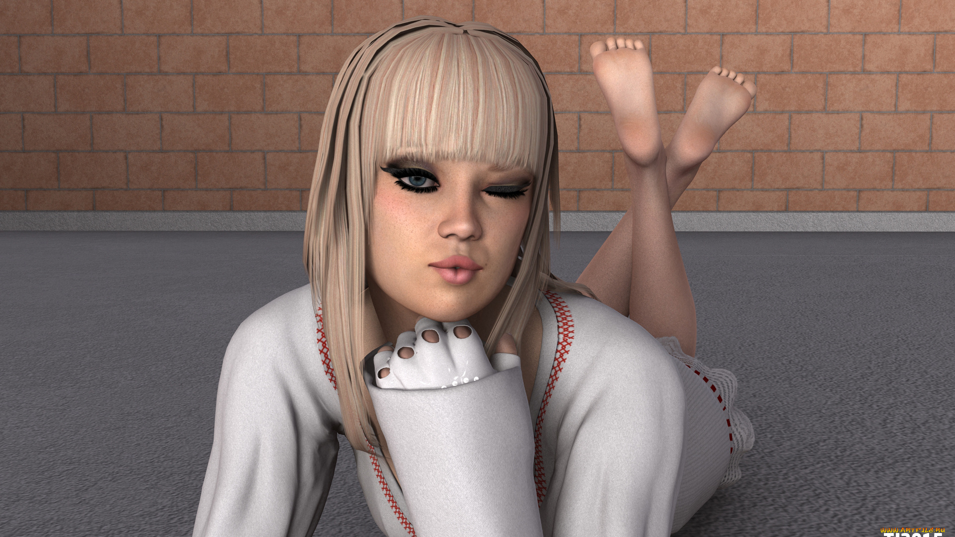 3д, графика, люди, , people, взгляд, девушка, фон