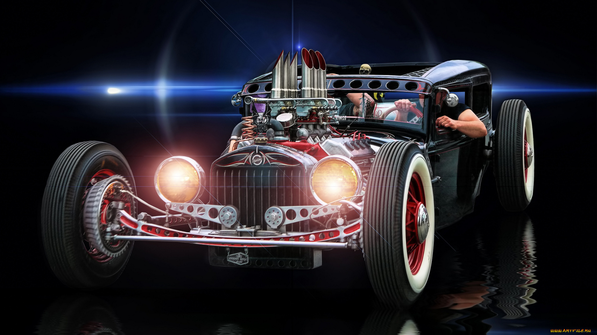 автомобили, 3д, монстр