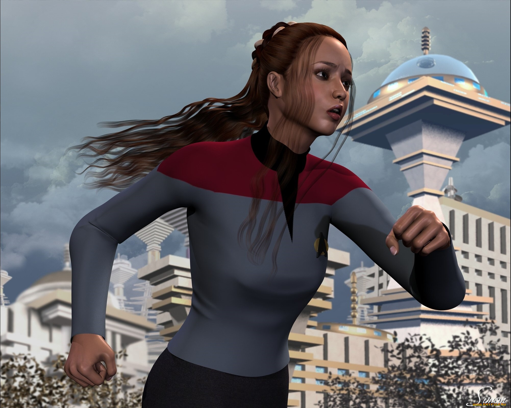 3д, графика, люди, , people, фон, взгляд, девушка