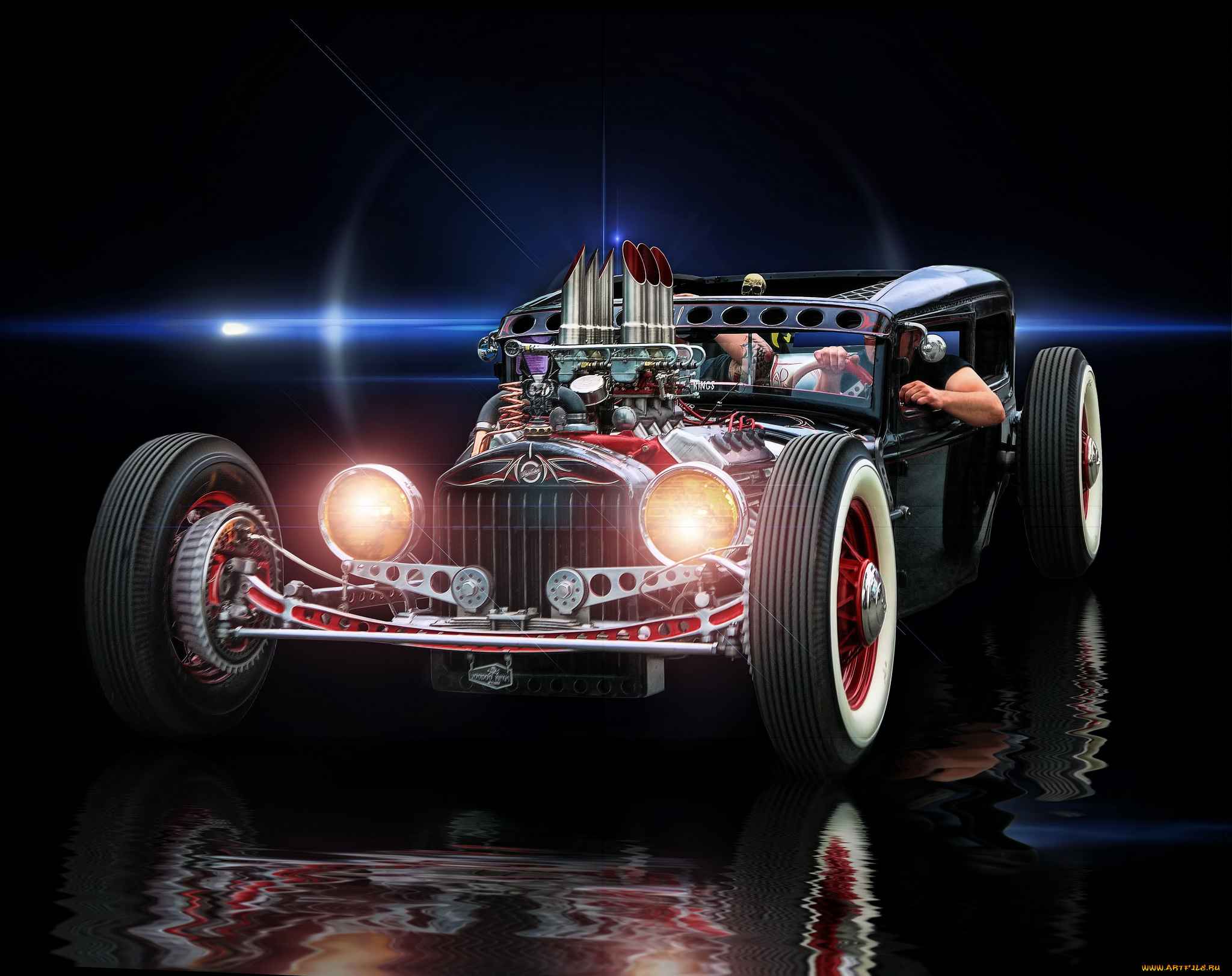 автомобили, 3д, монстр