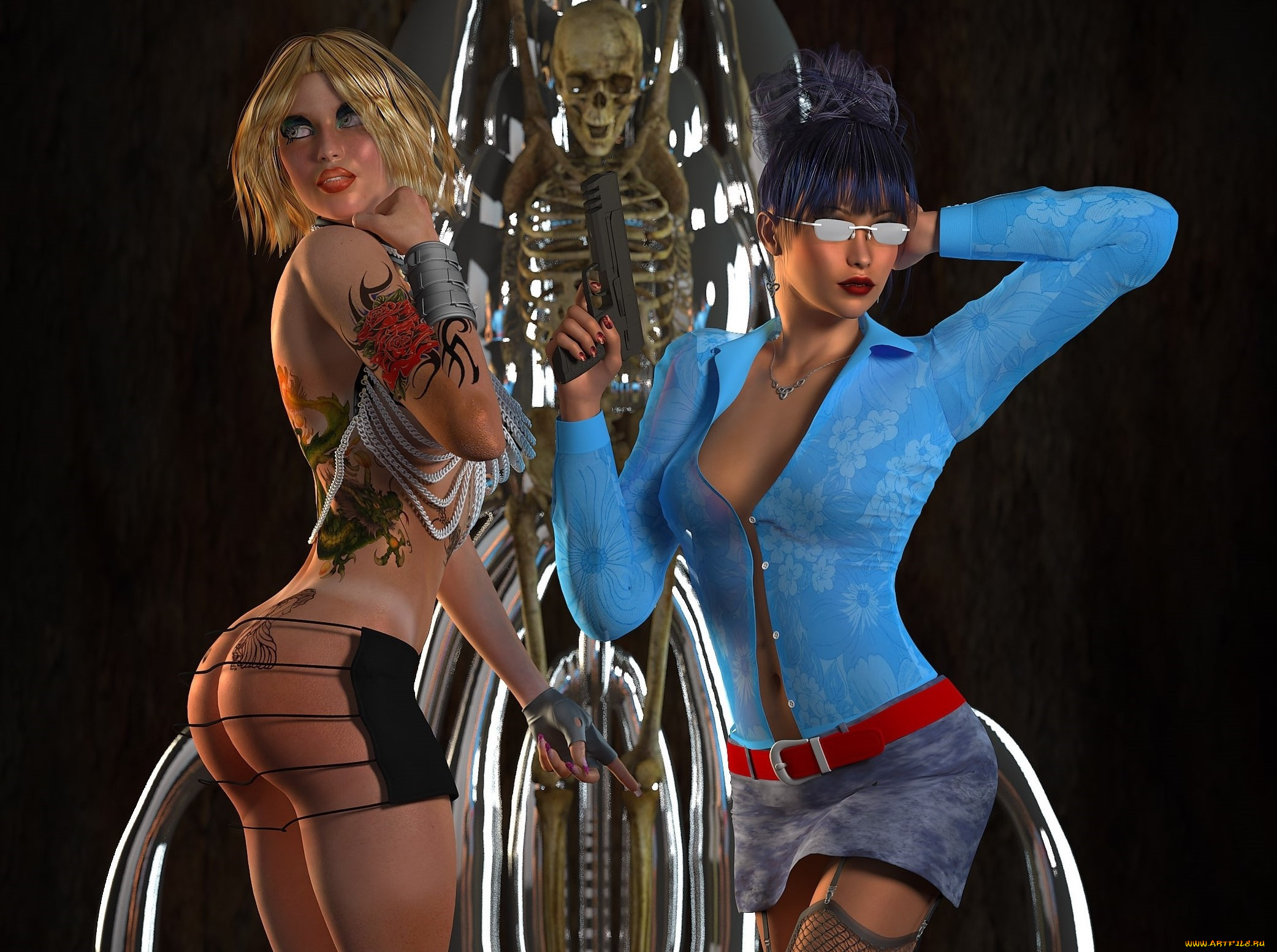 3д, графика, люди, , people, фон, взгляд, девушки