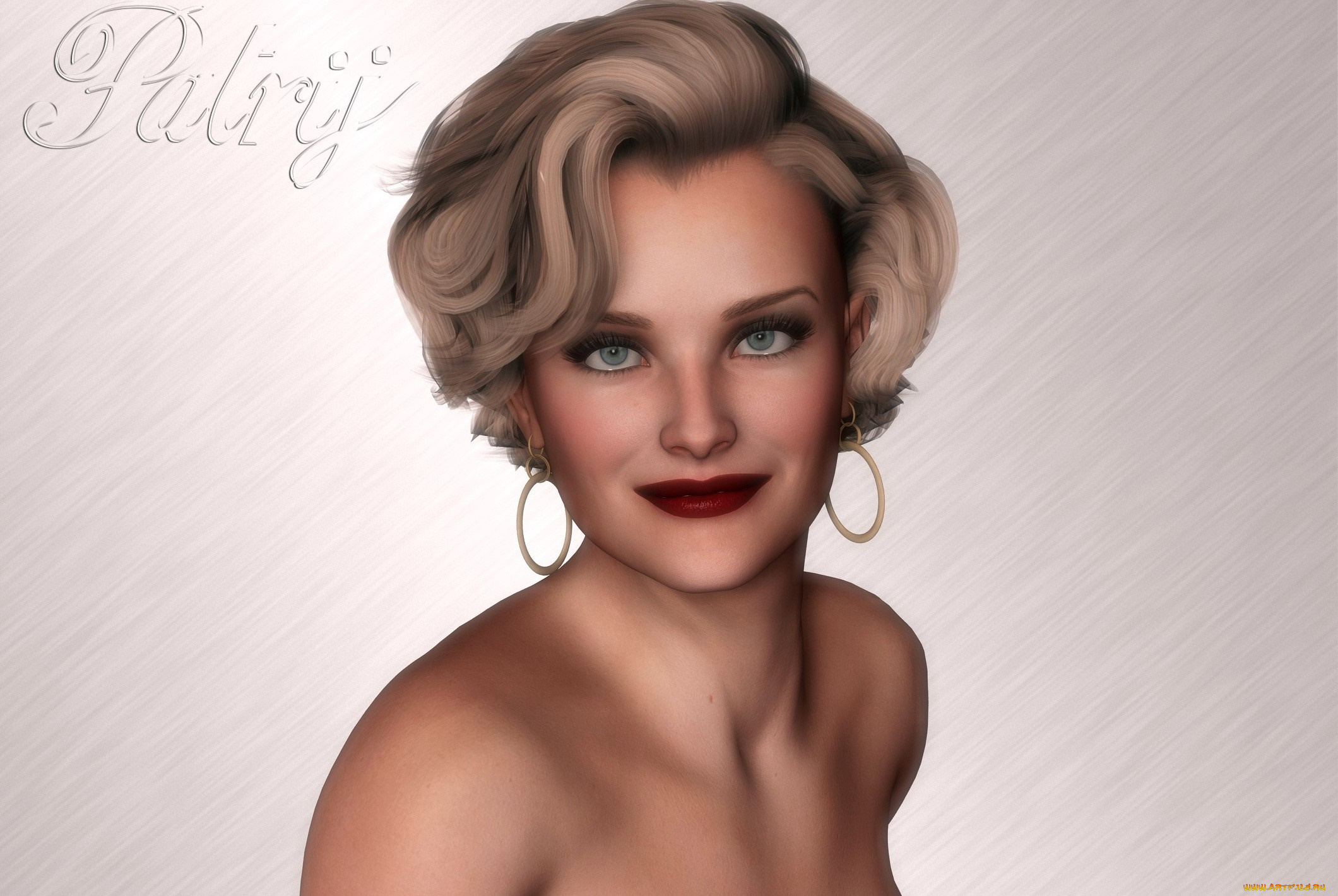 3д, графика, портрет, , portraits, девушка, фон, взгляд