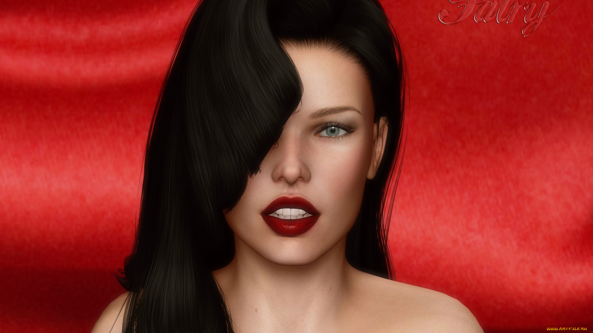 3д, графика, портрет, , portraits, девушка, фон, взгляд