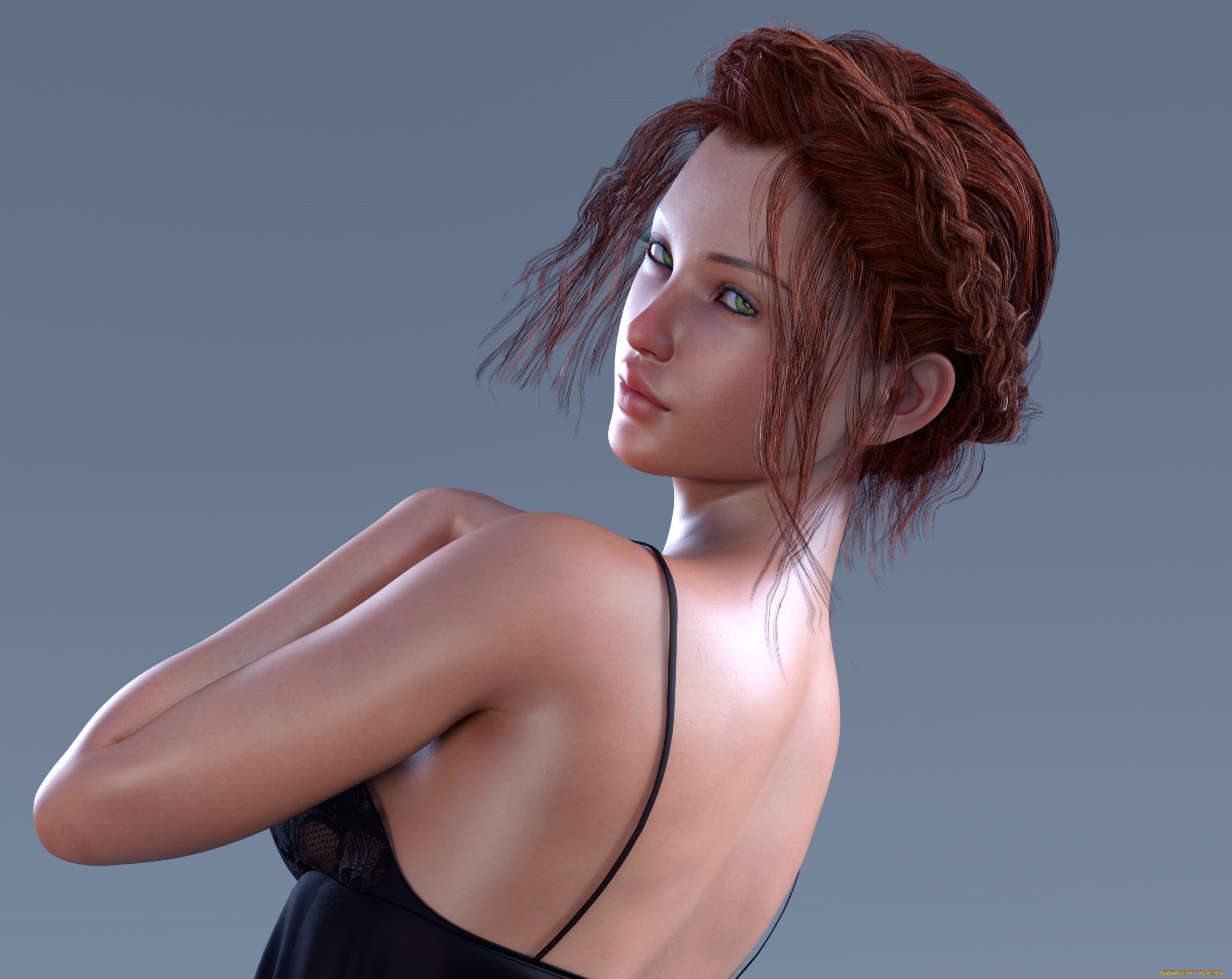 3д, графика, люди, , people, девушка, взгляд, фон