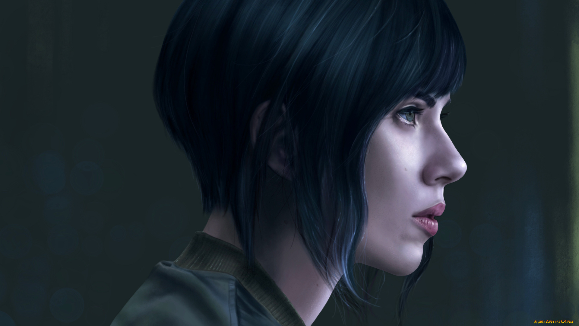 рисованное, кино, девушка, фон