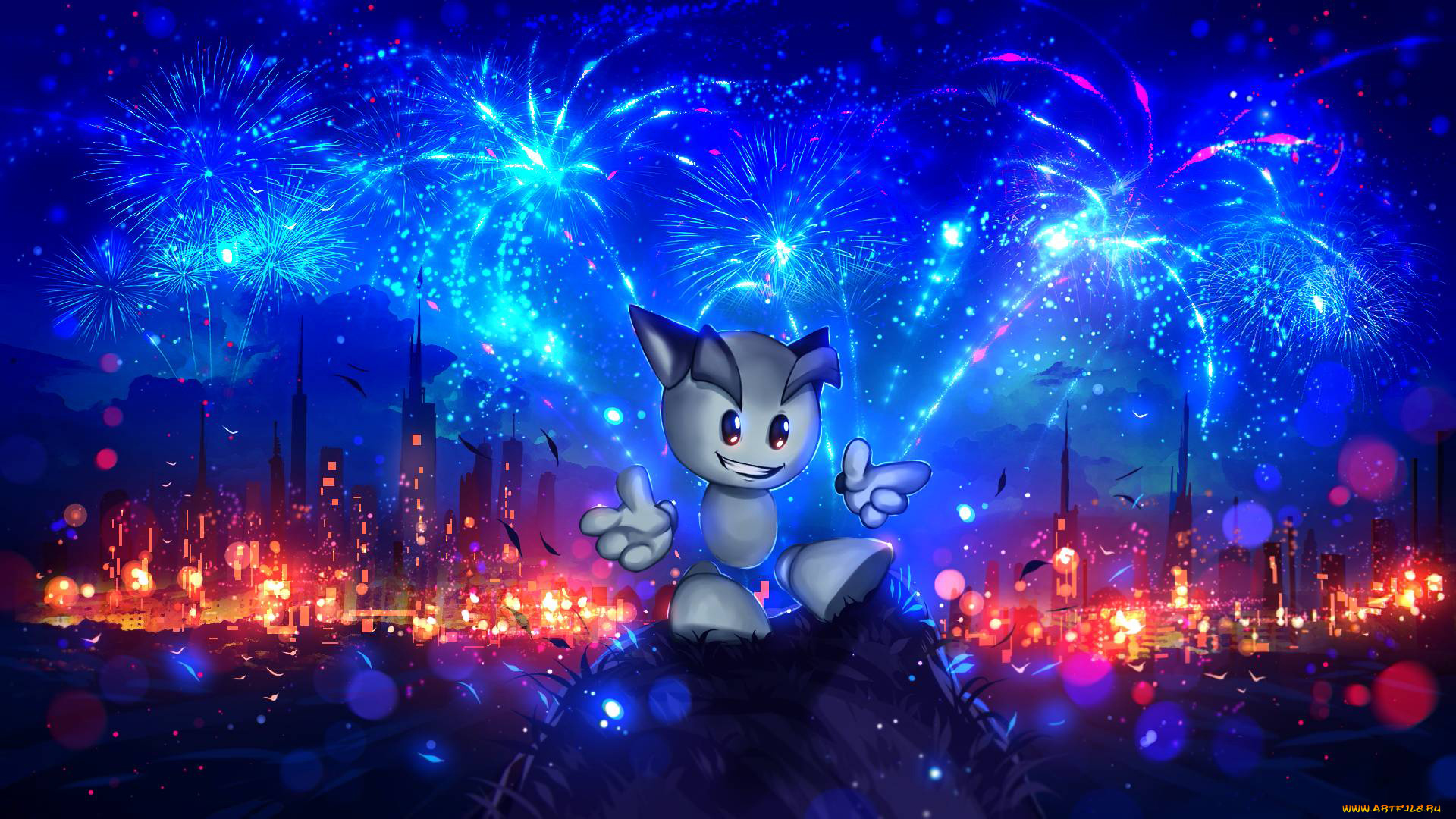 рисованное, кино, салют