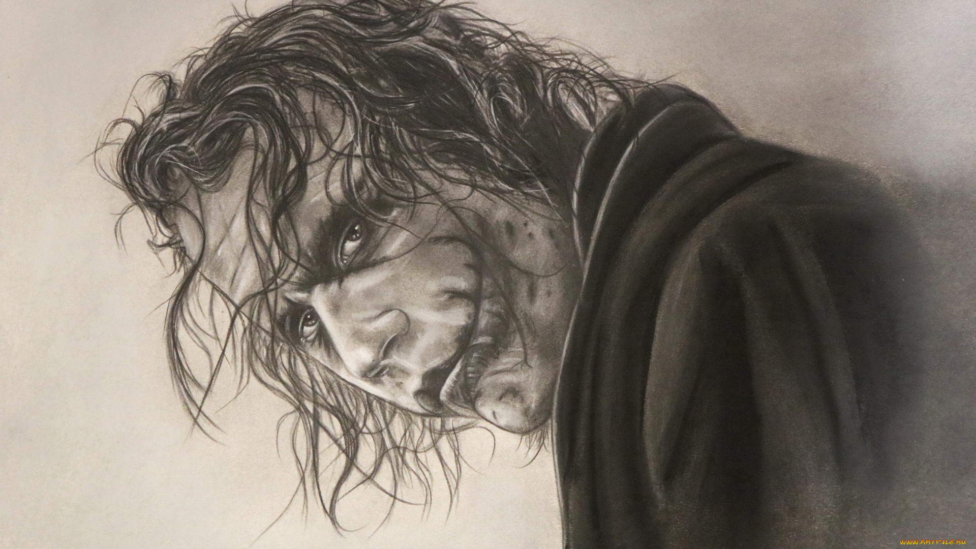 рисованное, кино, взгляд, фон, мужчина