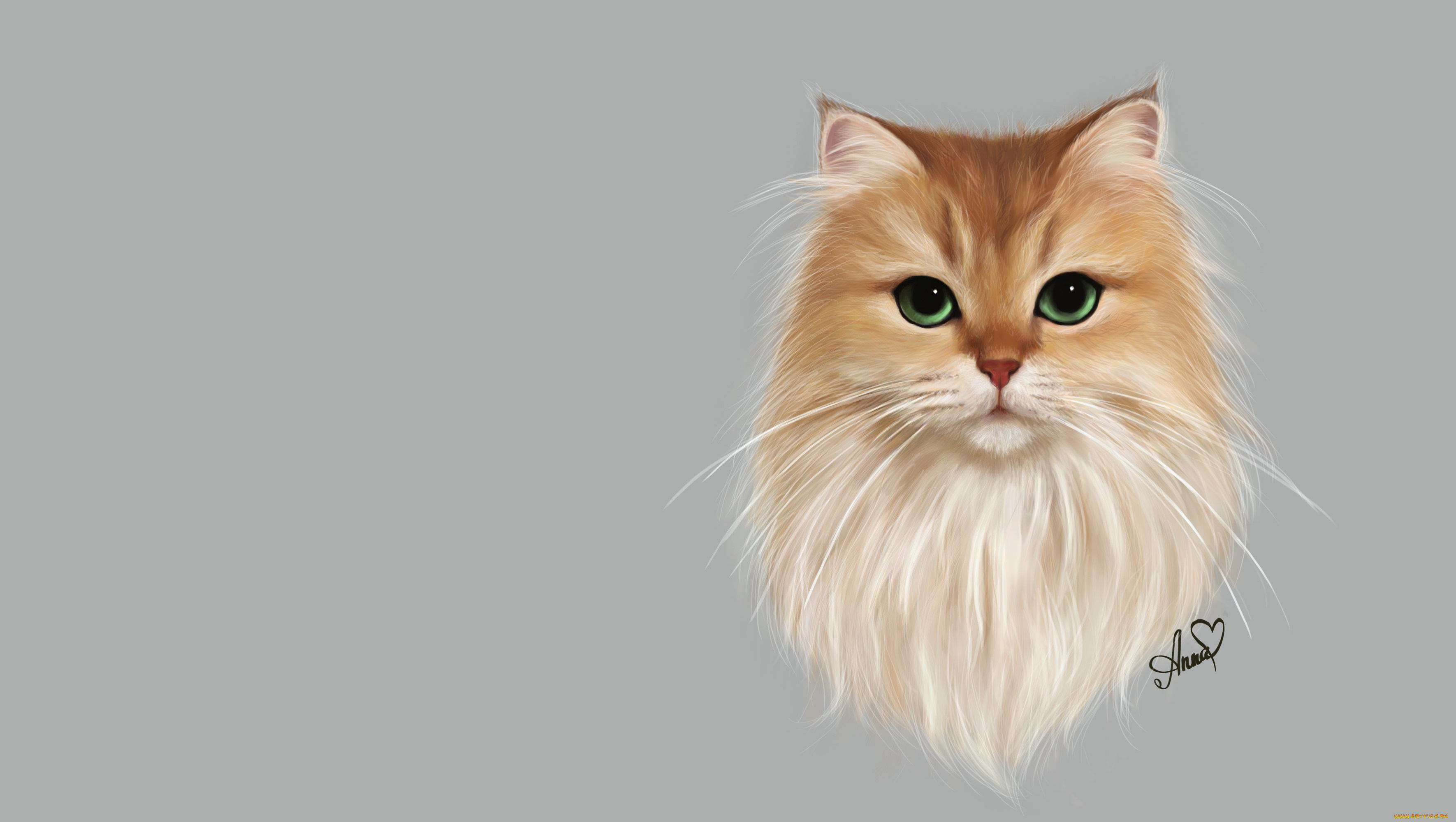 рисованное, животные, , коты, кошка, anne, novik, кот, пушистик, арт, smoothie, cat