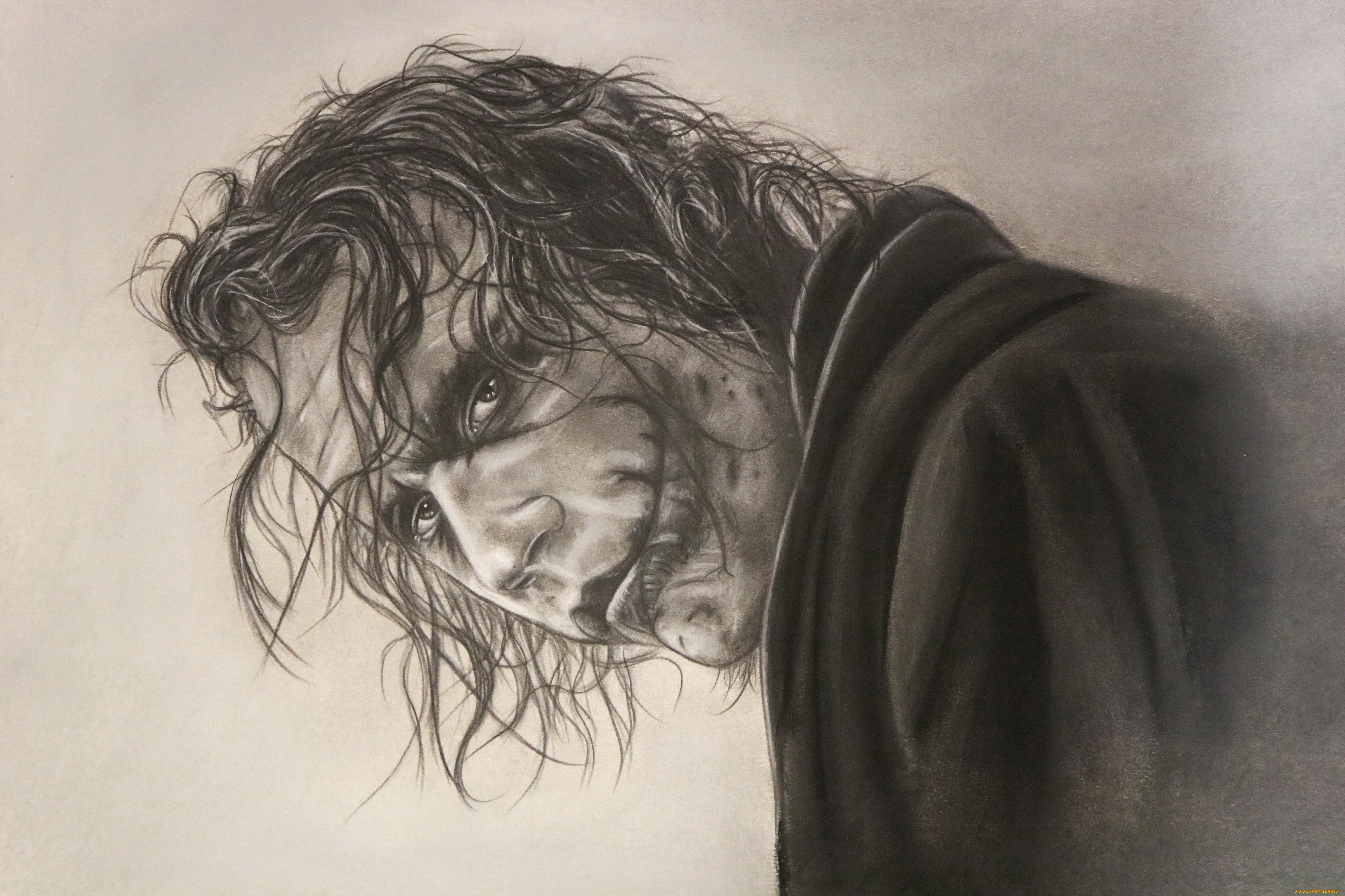 рисованное, кино, взгляд, фон, мужчина