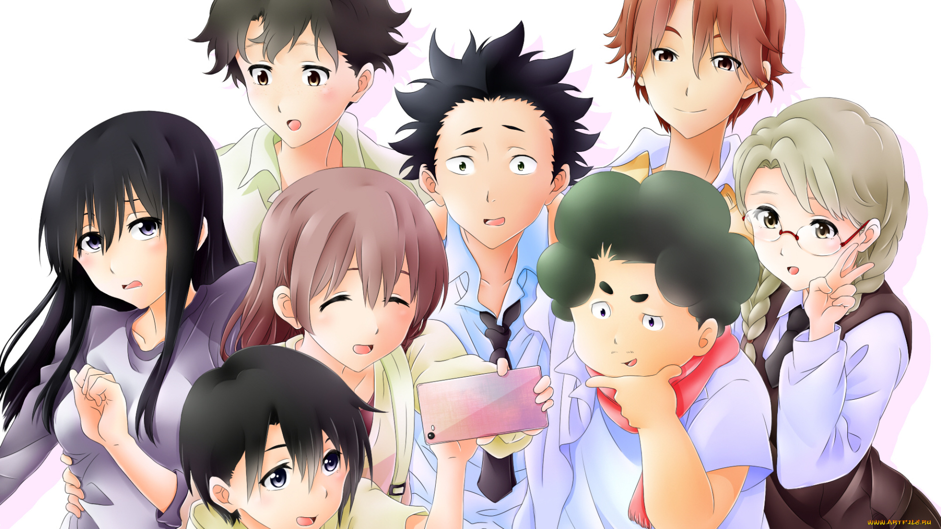 аниме, koe, no, katachi, форма, голоса