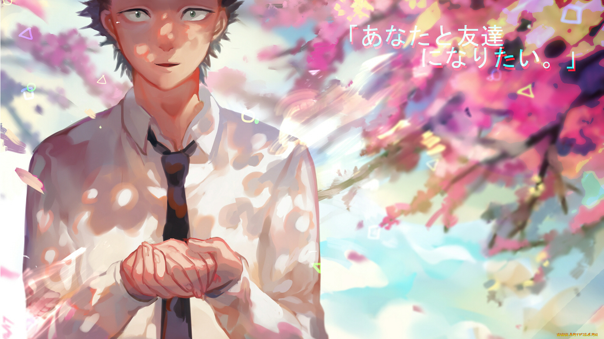 аниме, koe, no, katachi, форма, голоса