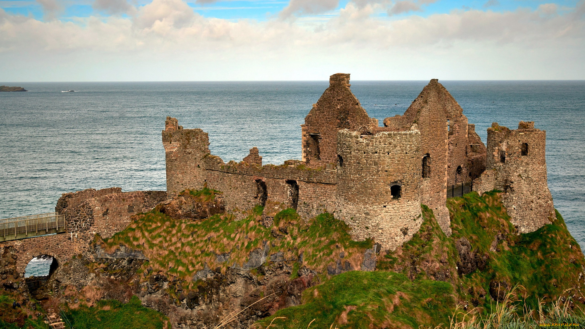 dunluce, castle, города, замки, ирландии, dunluce, castle