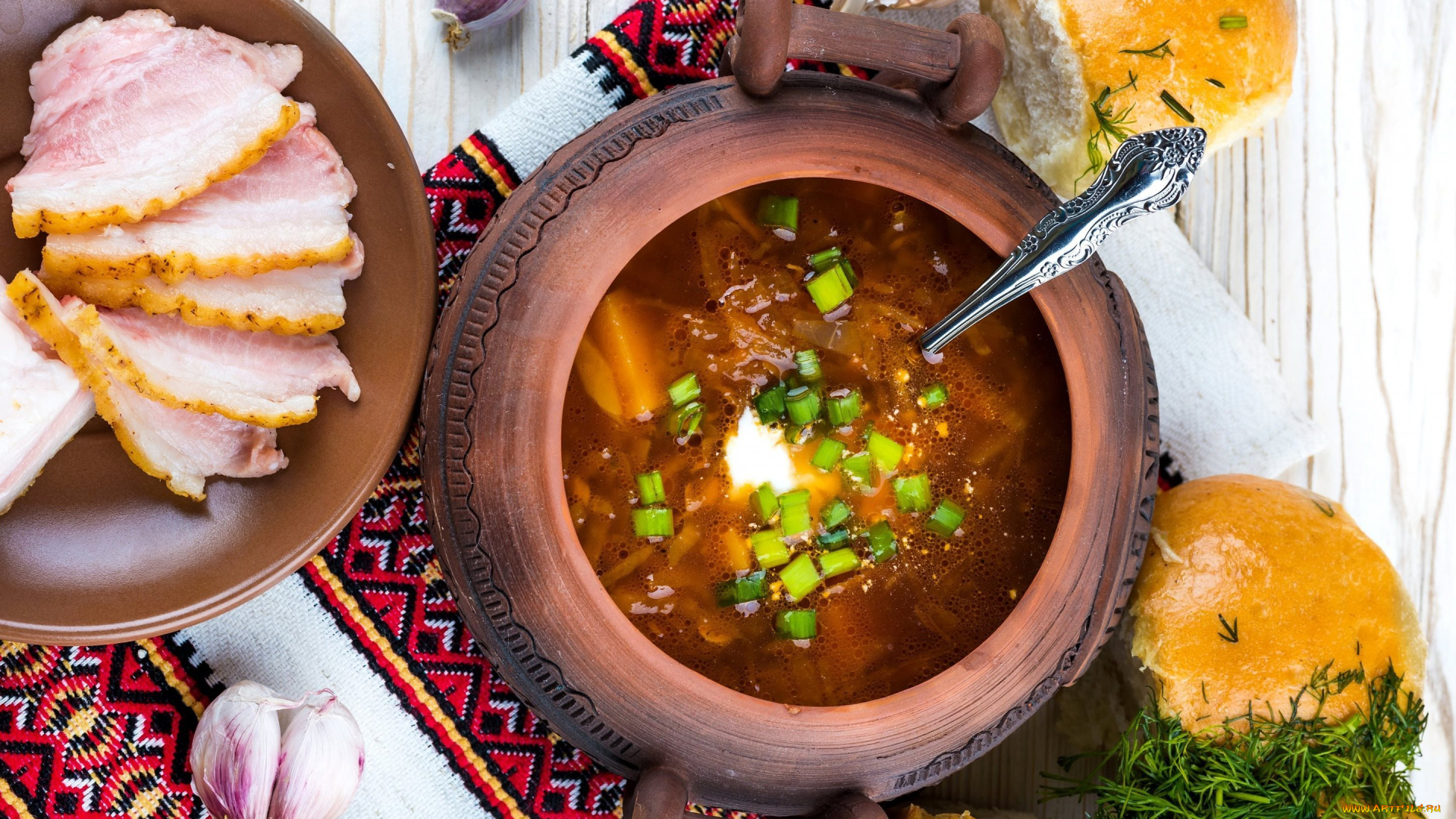 еда, первые, блюда, борщ