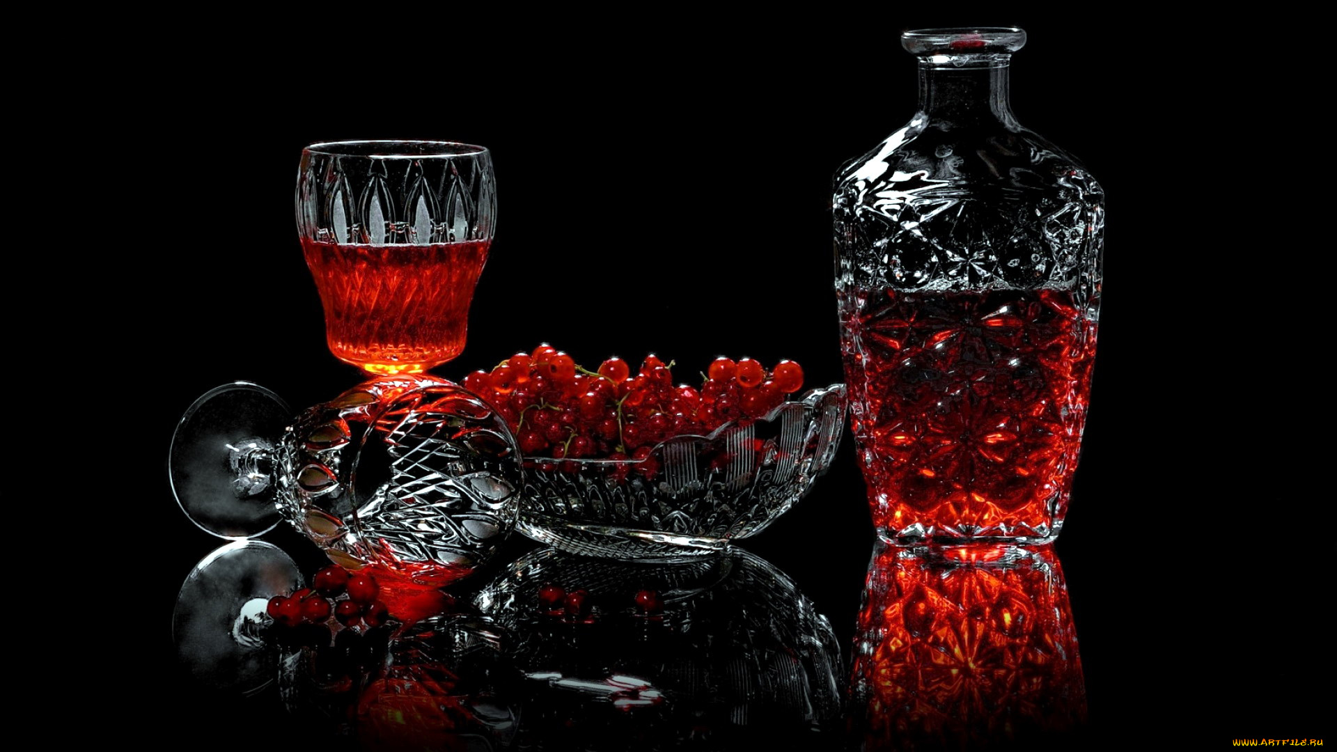 еда, смородина, красная, ягоды