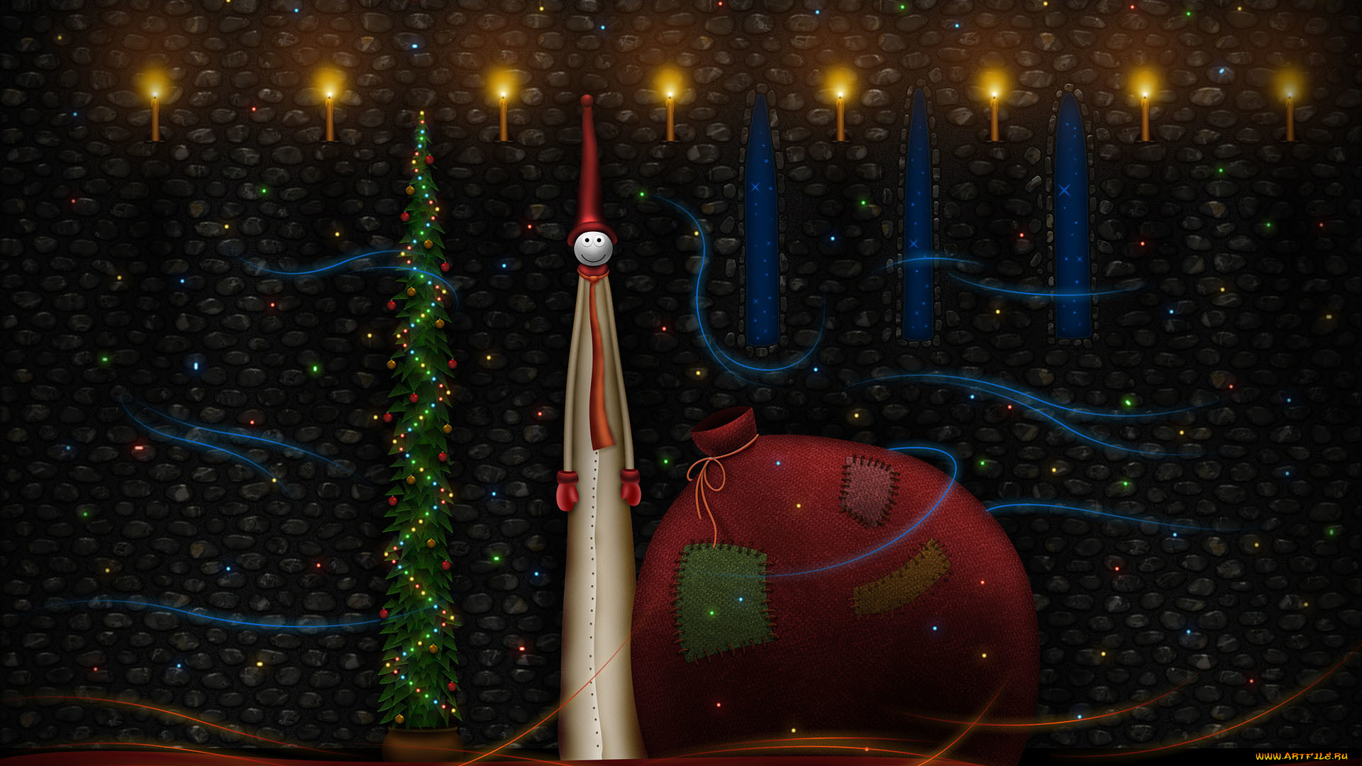 праздничные, векторная, графика, , новый, год, игрушки, фон, елка