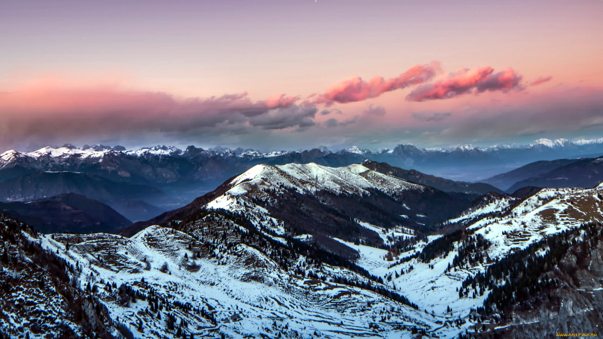 природа, горы, гряда, горная