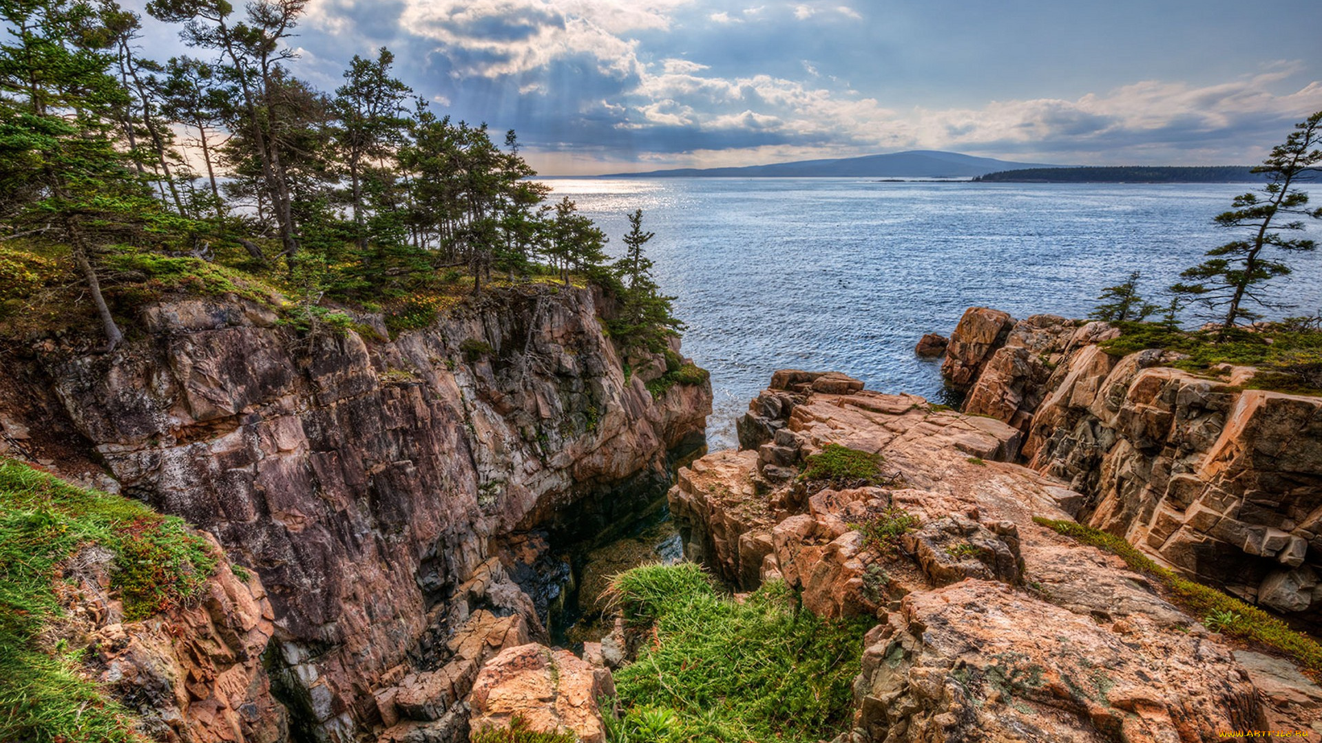 природа, побережье, простор