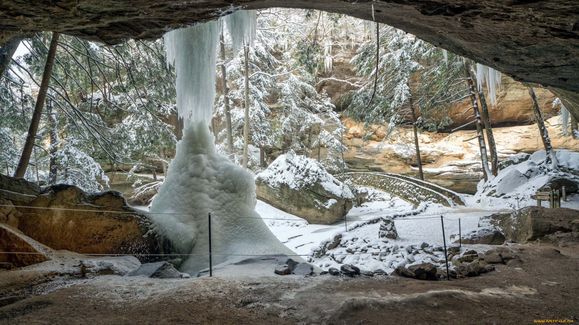 природа, зима, снег