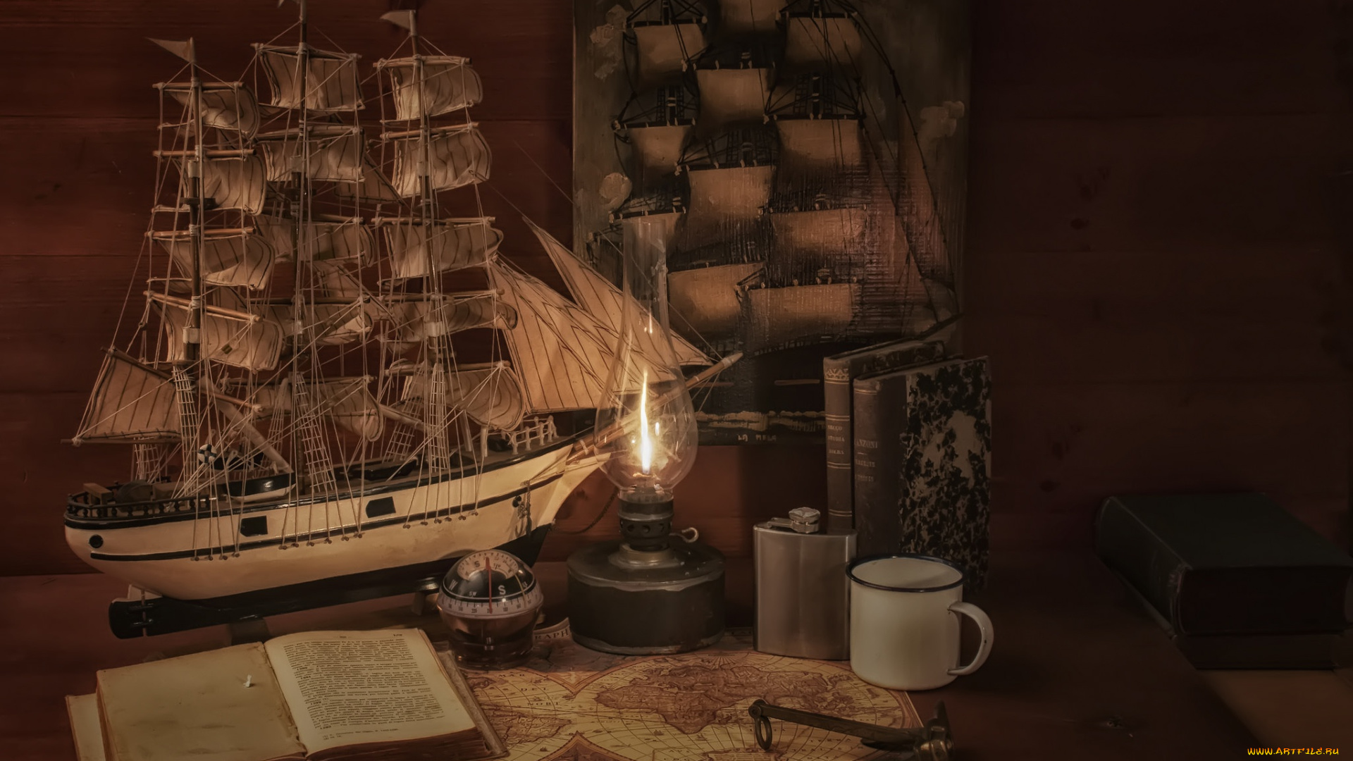 разное, ремесла, , поделки, , рукоделие, фляга, книга, парусник, карта, лампа