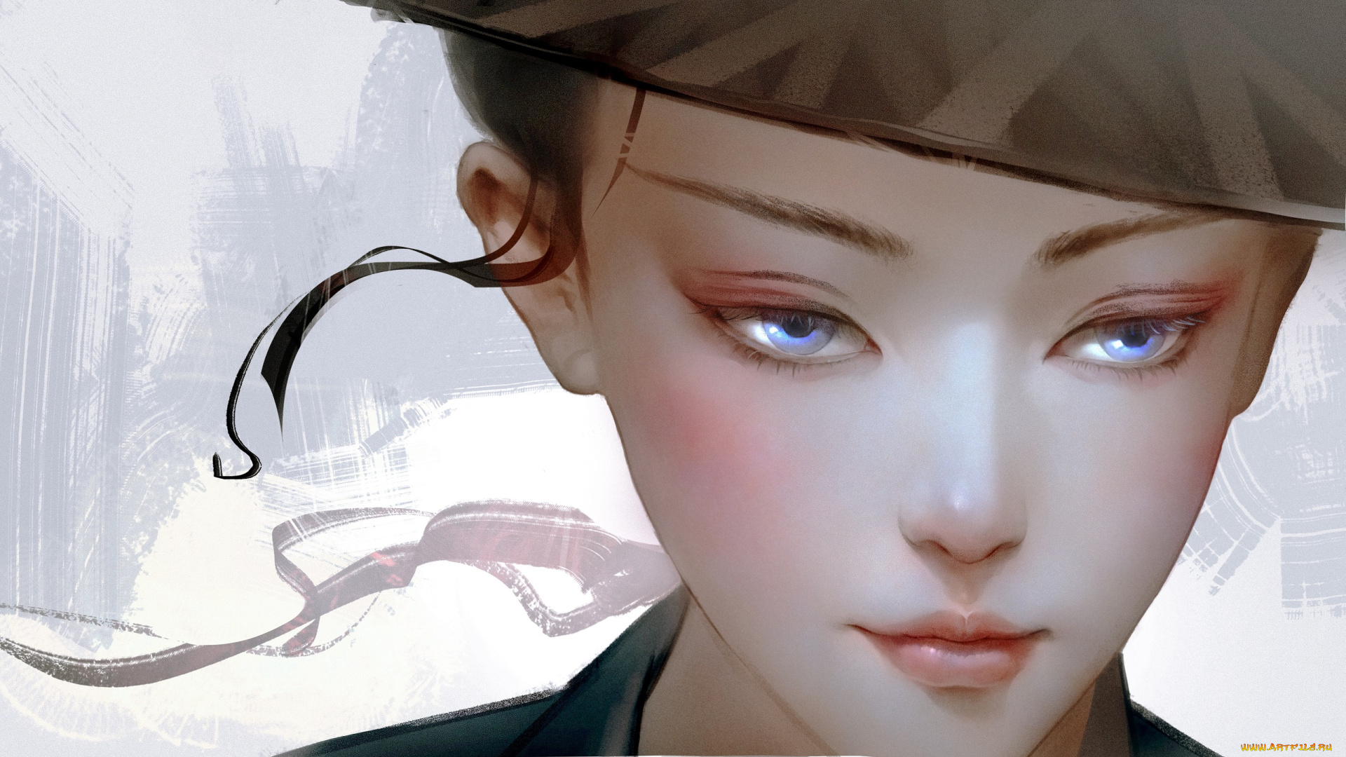 рисованное, люди, девушка