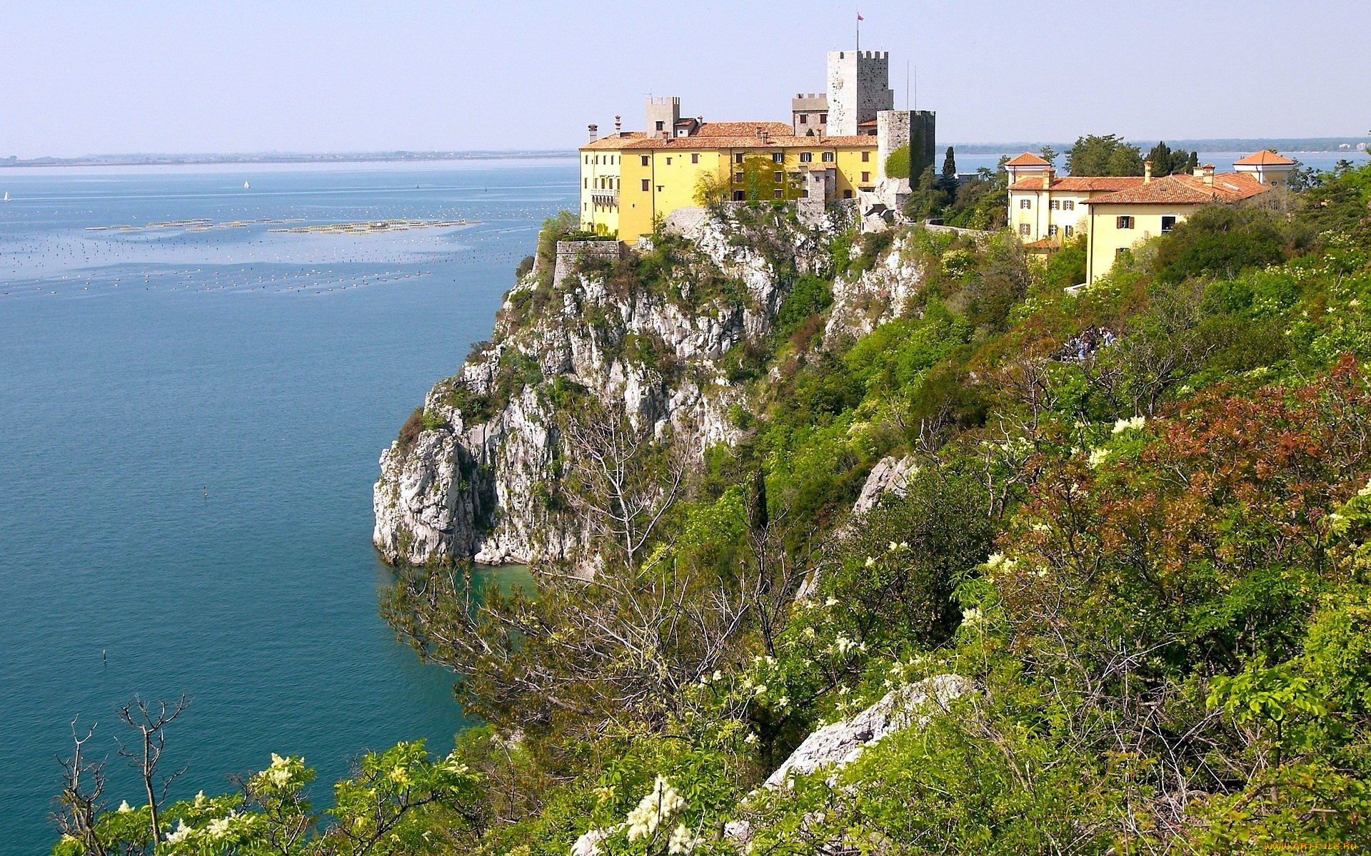 duino, castle, города, замки, италии, duino, castle