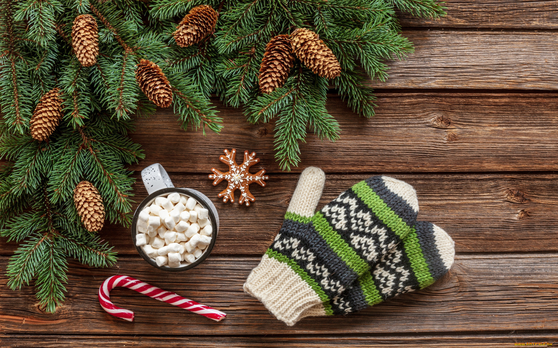 праздничные, -, разное, , новый, год, ветки, шишки