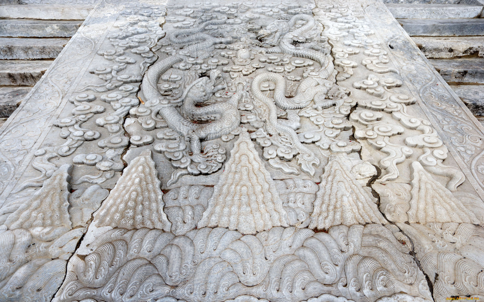 разное, элементы, архитектуры, трещины, барельеф, плита